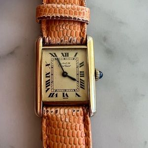 Vintage must de cartier tank watch